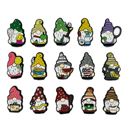20Pcs Silicone Focal Beads Cartoon Dwarf Front Facing 5
