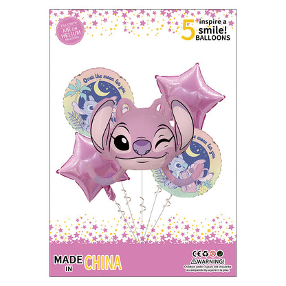 Lilo Stitch Foil Balloon Set Children's Birthday Party Decoration 5pcs 8pcs 15