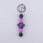 Cartoon Dog Claw Silicone Bead Keychain Charm with Lobster Clasp 10