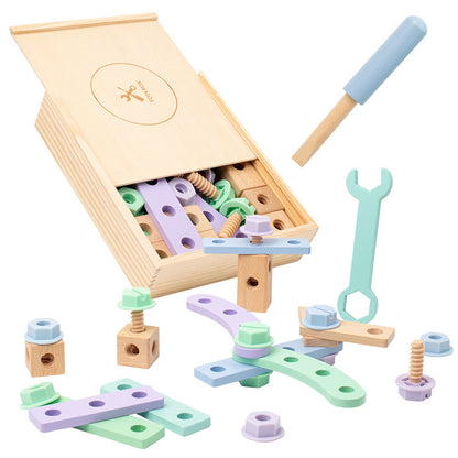 Wooden Nut Assembly Montessori Toys Fine Motor Skills Tool Box 2