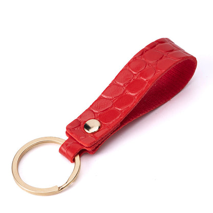 Crocodile Pattern PU Leather Keychain Loop for Women and Men 10