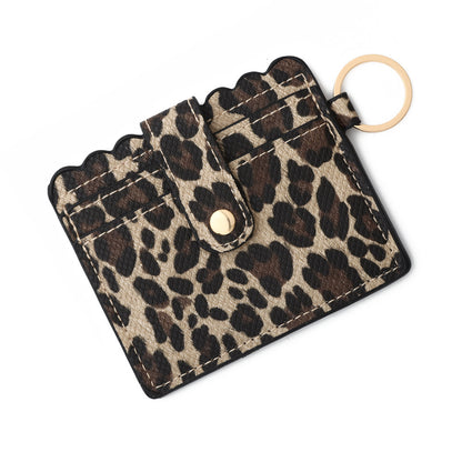 PU Leather Keychain Coin Purse Card Holder Compact Design 12