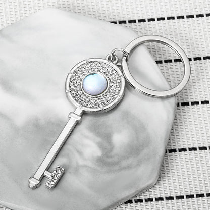 Diamond Inlaid Alloy Keychain Couple Key Charm Set 3