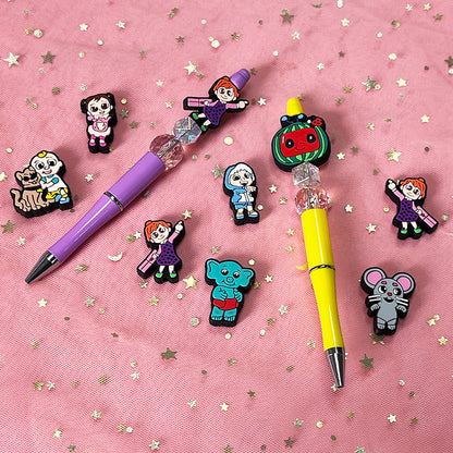 20Pcs Silicone Focal Beads Cartoon Characters Variety Set 3