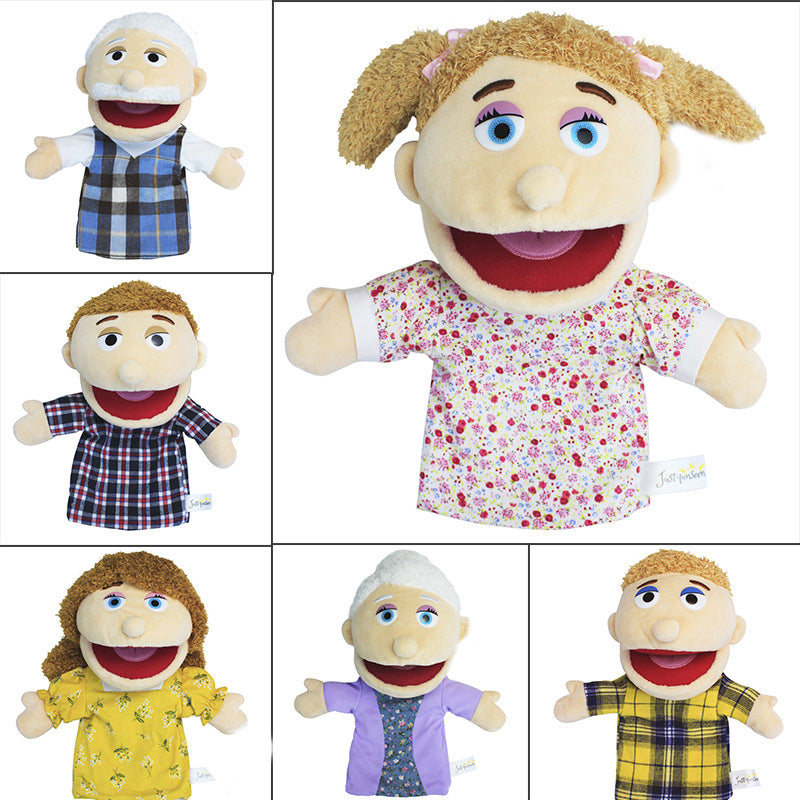 Plush Family Hand Puppets Open Mouth Storytelling Pretend Play Toy
