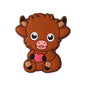 Silicone Focal Beads Valentine'S Day Cute Monster Collection with Heart Detail 8