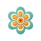 Silicone Focal Beads Flower Children Smiling Face with Rose Red Flower 5