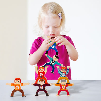 Wooden Balance Stacking Toys Educational Fine Motor Skills 3