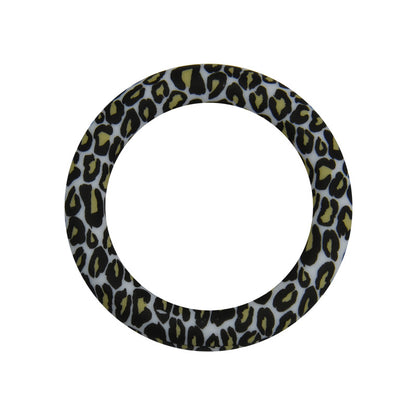 65mm Printed Silicone Beads Rings Multi Color Design 24