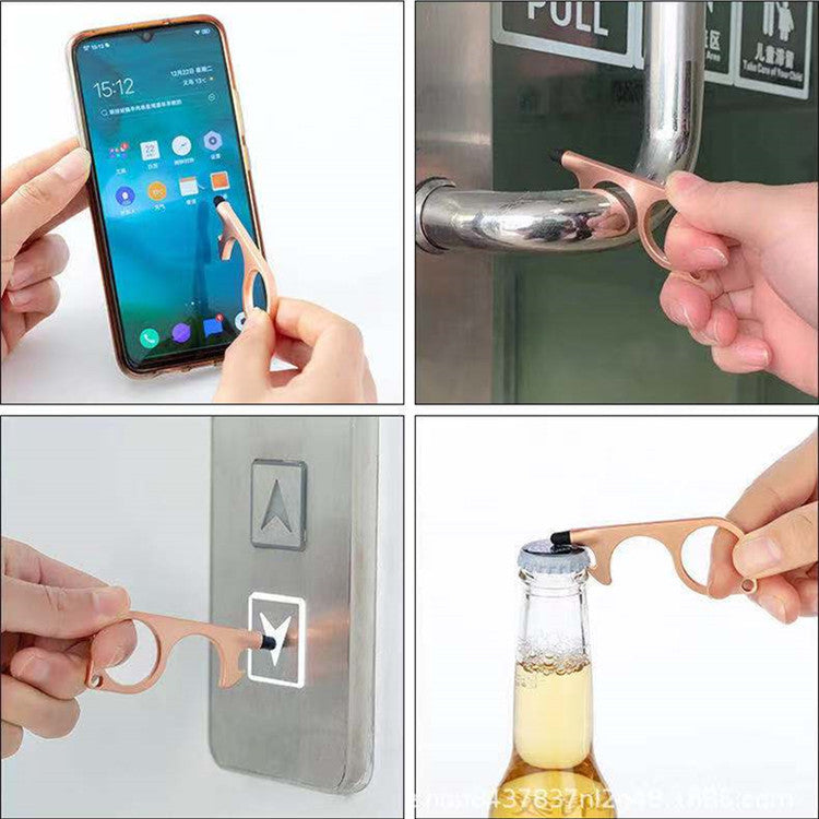 Multifunction Self Defense Keychain Non-Touch Bottle Opener 4