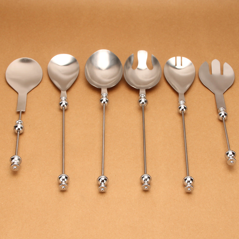 Beadable Salad Fruit Spoon Stainless Steel DIY Craft Supplies 2