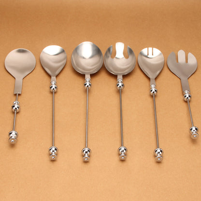Beadable Salad Fruit Spoon Stainless Steel DIY Craft Supplies 2