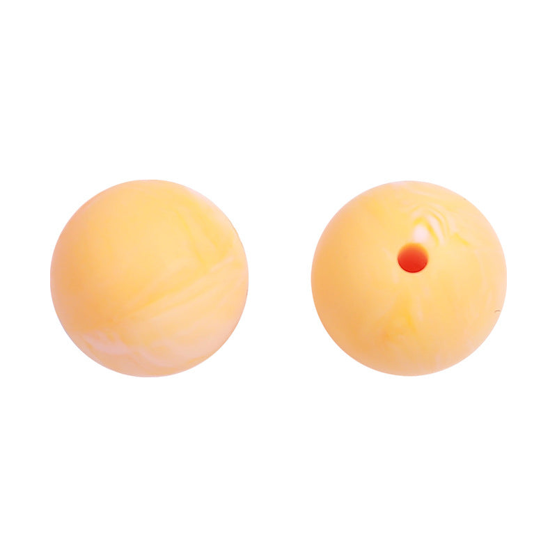 20pcs 15mm Candy Color Tie Dye Silicone Beads Multi Color 12