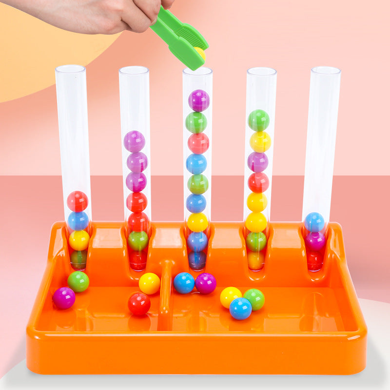 Plastic Montessori Toys Test Tube Color Beads Educational Toy