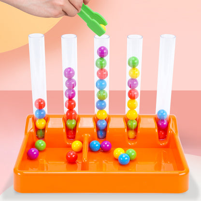 Plastic Montessori Toys Test Tube Color Beads Educational Toy