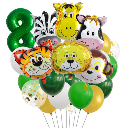 Jungle Animals Foil Balloon Set Birthday Party Decoration 9
