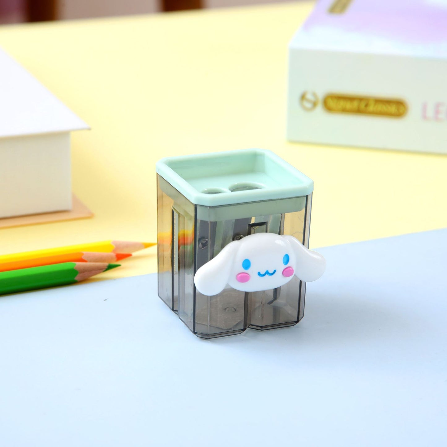 Cartoon Double Hole Manual Pencil Sharpener Plastic 4.8x4x4cm 14