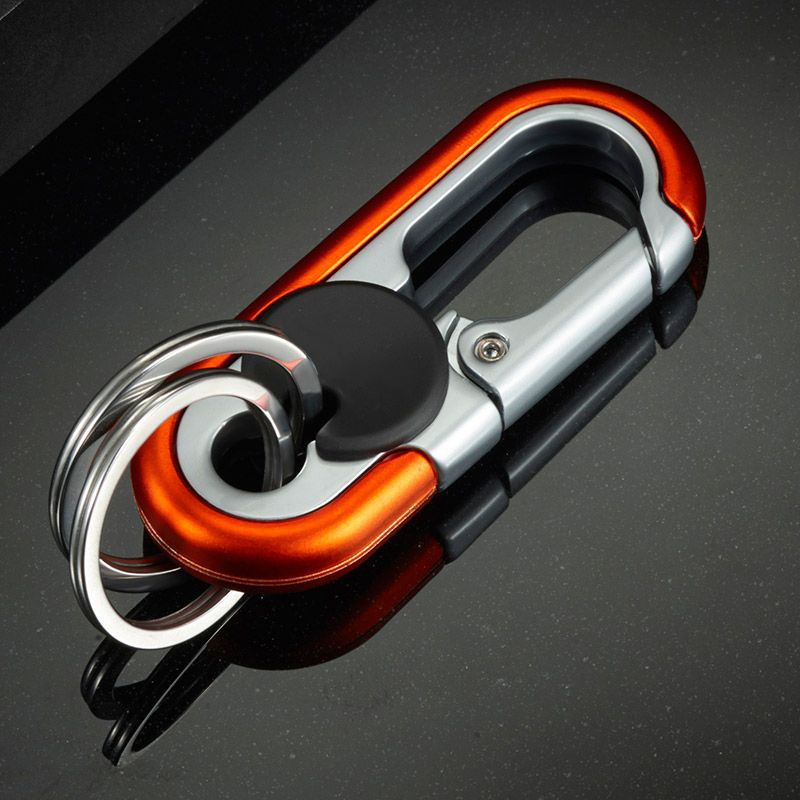Zinc Alloy Metal Carabiner Keychain Durable Car Key Holder 2