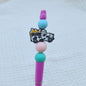 20Pcs Silicone Focal Beads Halloween Car Series Front Facing Design 9