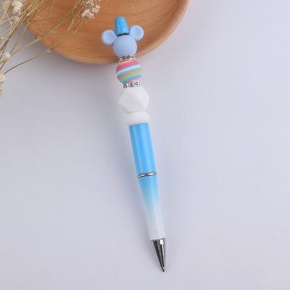 Cartoon Animals Silicone Beaded Pens Ballpoint Handmade Novelty Gift 7