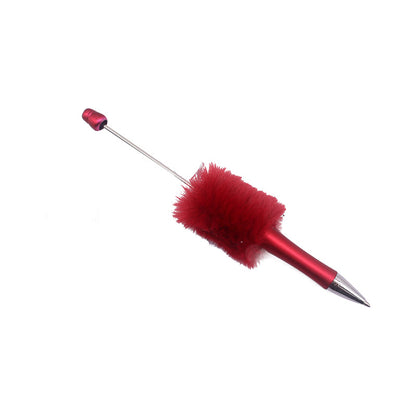 Fuzzy Plush Beadable Ballpoint Pens DIY Craft Supplies Decorative 5