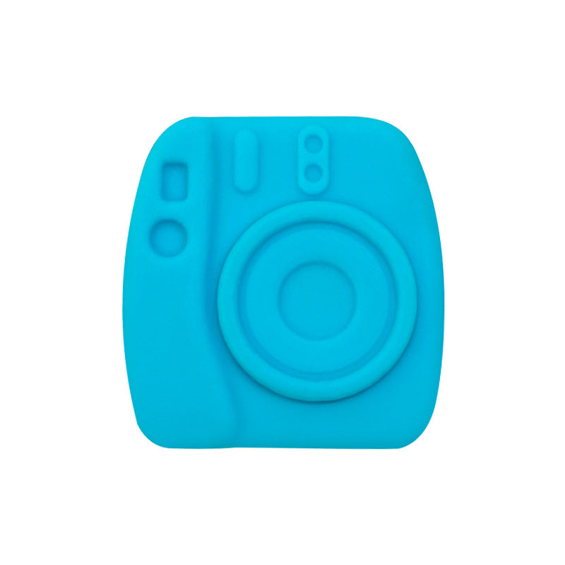 20Pcs Silicone Focal Beads Camera Solid Color Creative Design 10