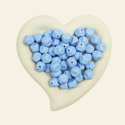 50pcs 15mm Irregular Silicone Beads Solid Color 19