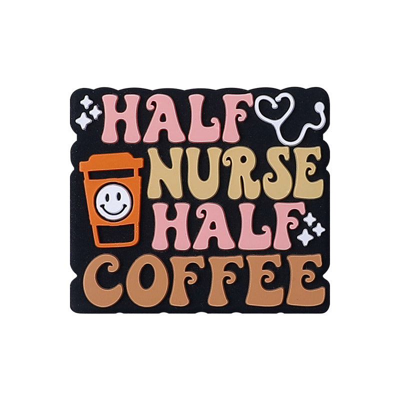 Silicone Focal Beads Coffee Stethoscope Gnome Holding Coffee Cup 7