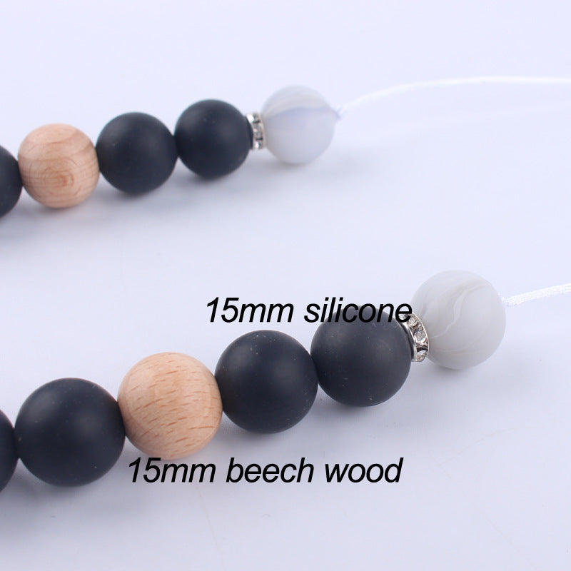 Octagon Silicone Bead Necklace Adjustable Perimeter 61-70cm 4
