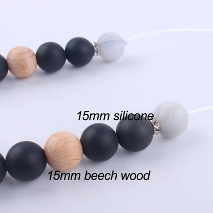 Octagon Silicone Bead Necklace Adjustable Perimeter 61-70cm 4
