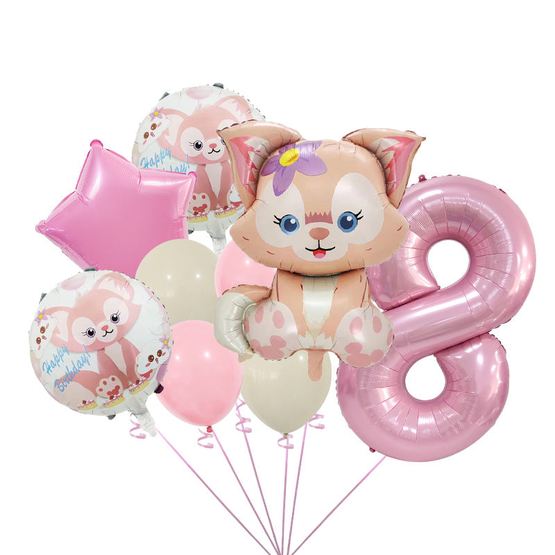 StellaLou Bunny Foil Balloon Birthday Party Decoration Set 22