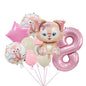 StellaLou Bunny Foil Balloon Birthday Party Decoration Set 22