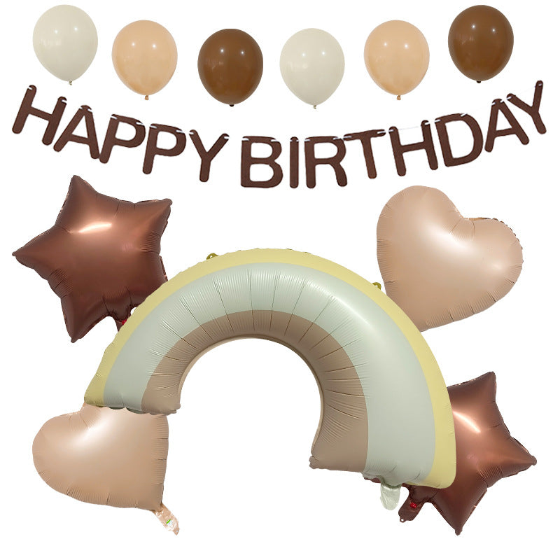 Bear Shaped Foil Balloon Set Birthday Party Decoration 1Set 7