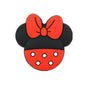 20pcs Silicone Focal Beads Round Ear Mouse Character with Bow 10