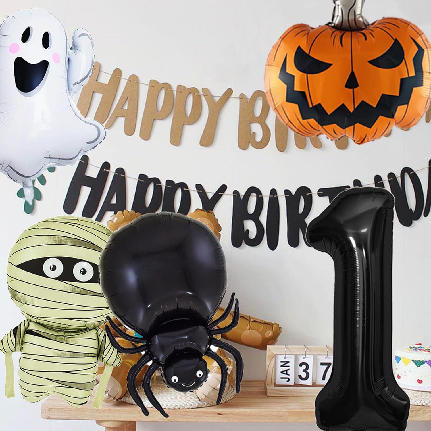Ghost Pumpkin Spider Foil Balloon Halloween Party Decoration Set