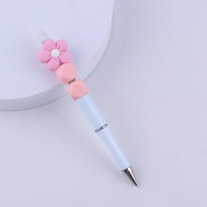 Flower Silicone Beaded Pens Handmade Office School Supplies Gift 6