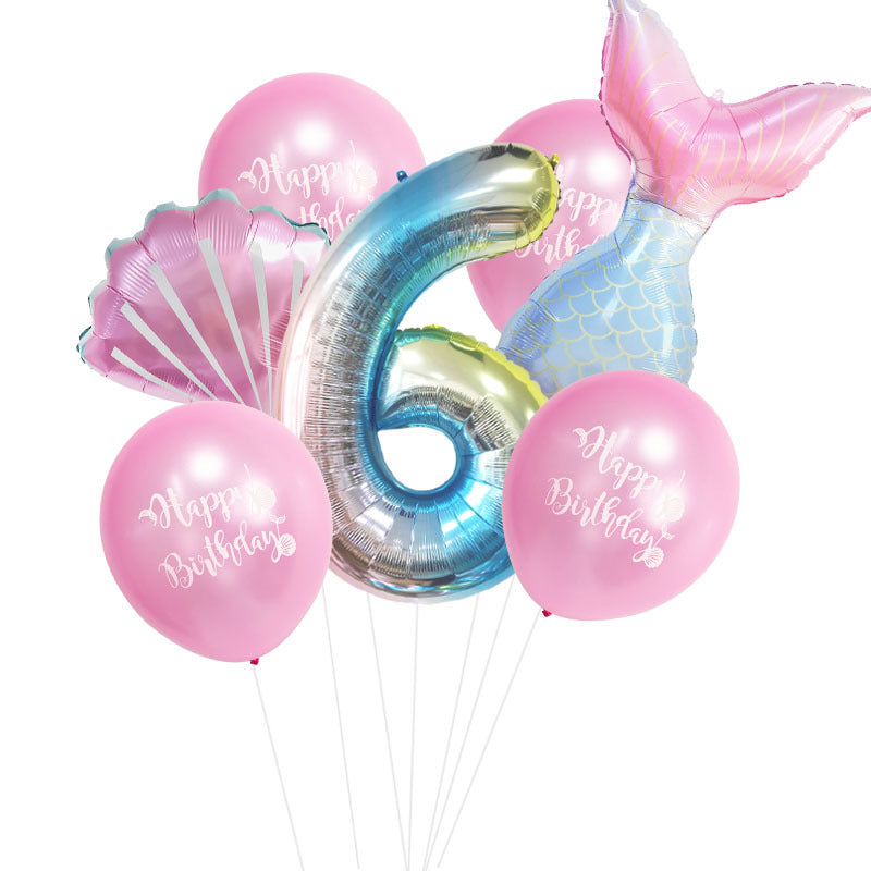 Mermaid Foil Balloon Set Birthday Party Decoration 19