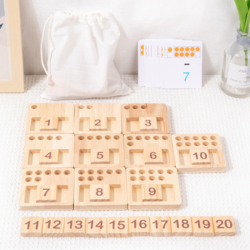 Wooden Montessori Toys Digital Counting Board Educational Toy 6