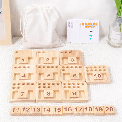 Wooden Montessori Toys Digital Counting Board Educational Toy 6