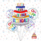 Color Wave Dot Cake Foil Balloon Set Children Birthday Party Decoration 5pcs 2