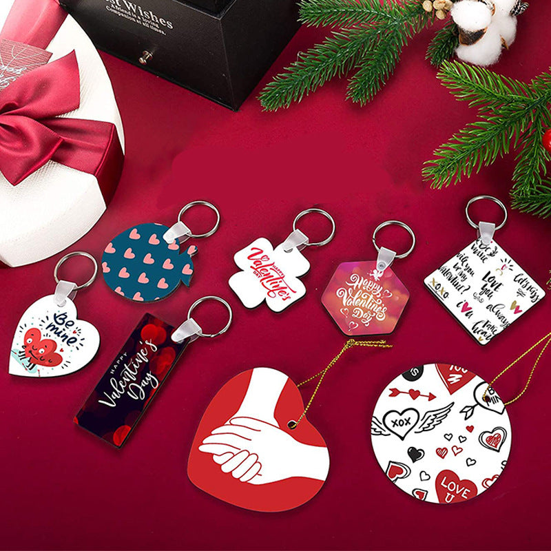 Density Board Sublimation Keychain Blank Various Shapes 2