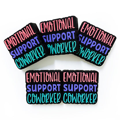 20pcs Silicone Focal Beads Emotions Text Block Design 3