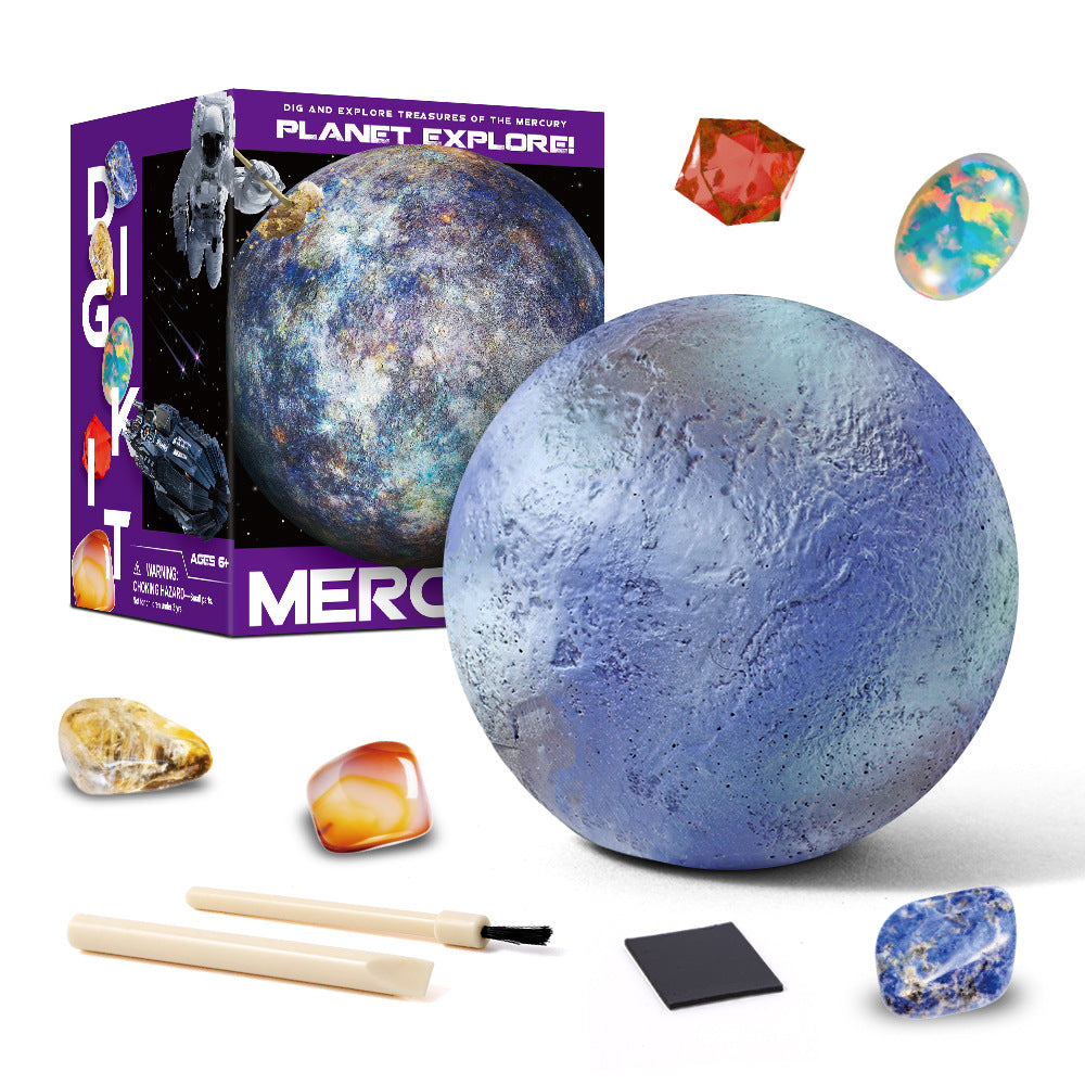 Solar System Stone Dig Educational Toy Explore Eight Planets