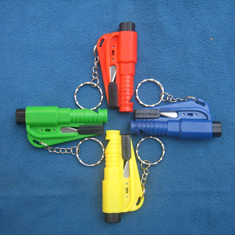 3 in 1 Window Breaker Seatbelt Cutter Whistle Self Defense Keychain 5