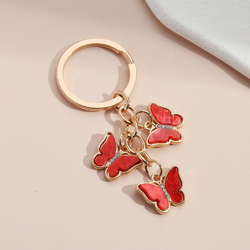 Butterfly Alloy Keychain Titanium Steel Charm Accessory 7