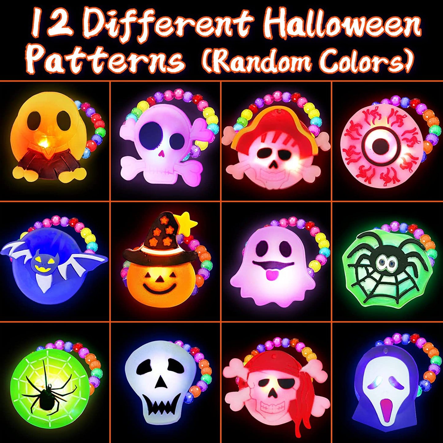 Halloween LED Light Up Bracelet Party Favor with Batteries 3