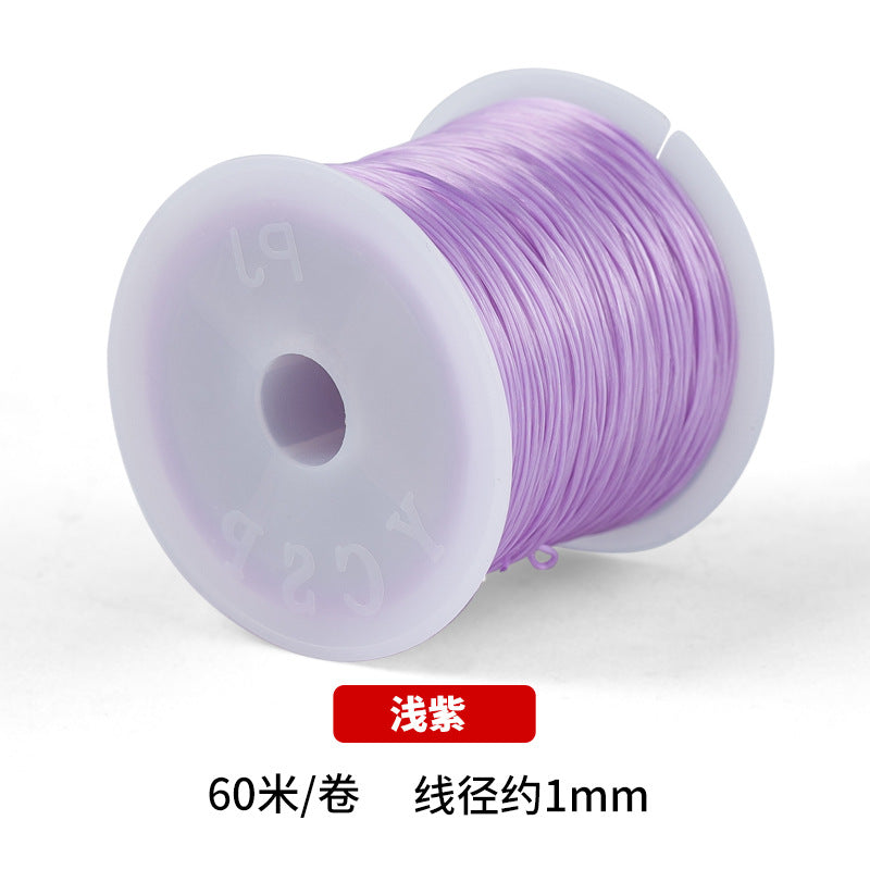 1mm 60m Flat Elastic Beading Cord Elastic String for Bracelets 18