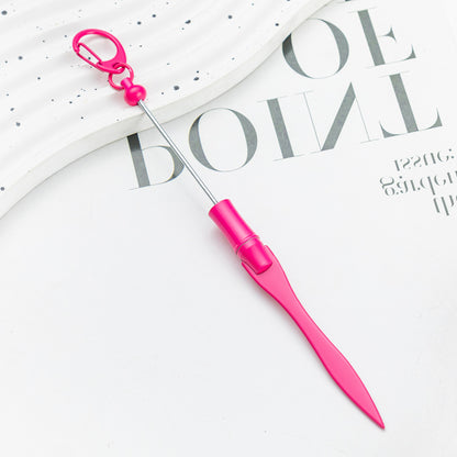 Beadable Letter Opener Metal DIY Craft Supplies 18.4cm Keychain 11