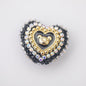 10pcs Heart Bear Rhinestone Acrylic Focal Beads 27.5x24.6mm 13