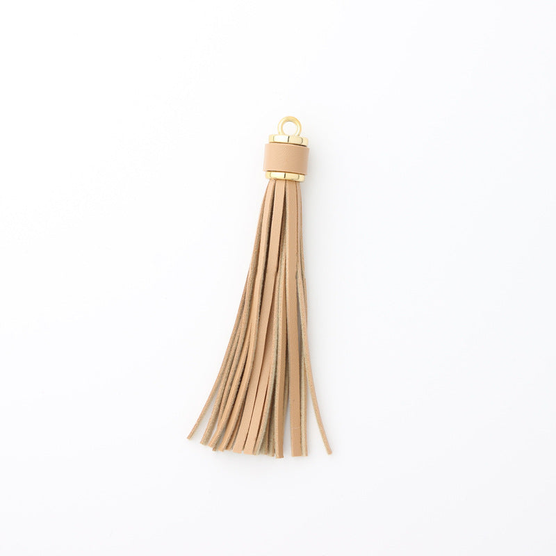 PU Leather Tassel Keychain with Buckle Charm for Women 14